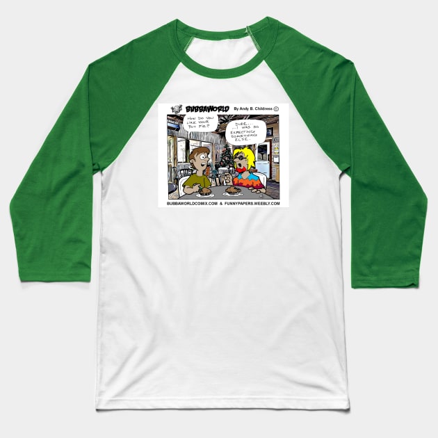 pot pie Baseball T-Shirt by BubbaWorldComix